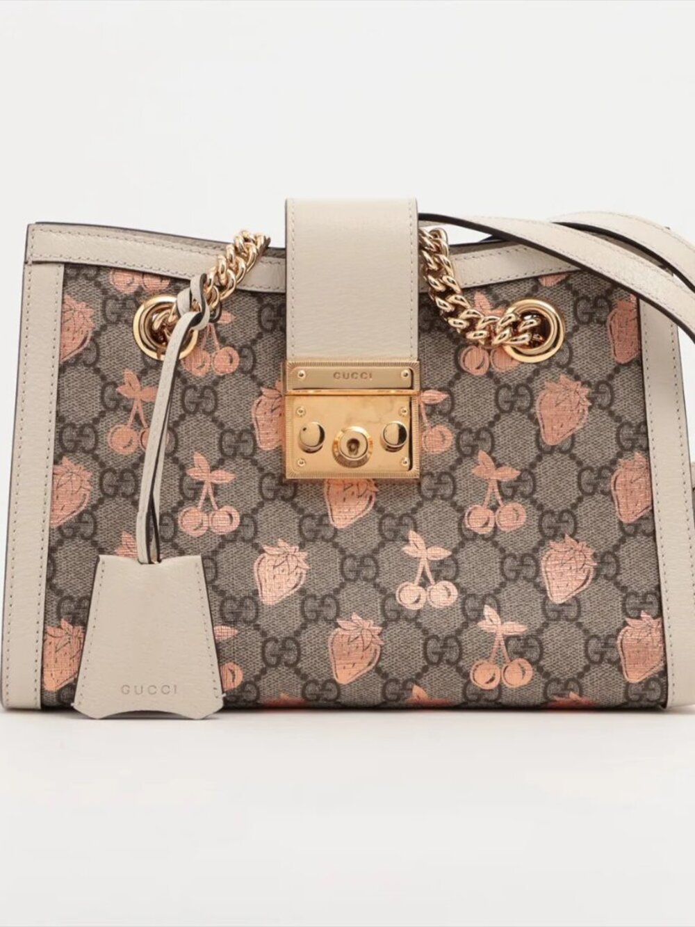 Gucci Cherries & Strawberries Tote S25 MOG